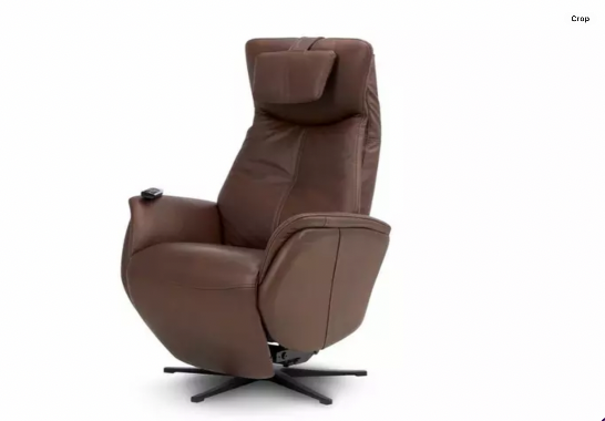Recline and lift leather chair