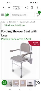 Folding shower seat